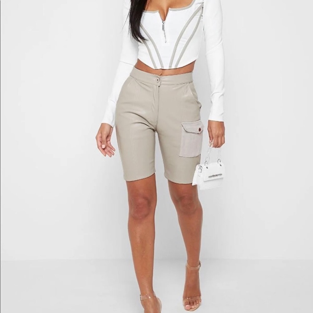 SOLD Maniére de Voir LEATHER CYCLING SHORTS